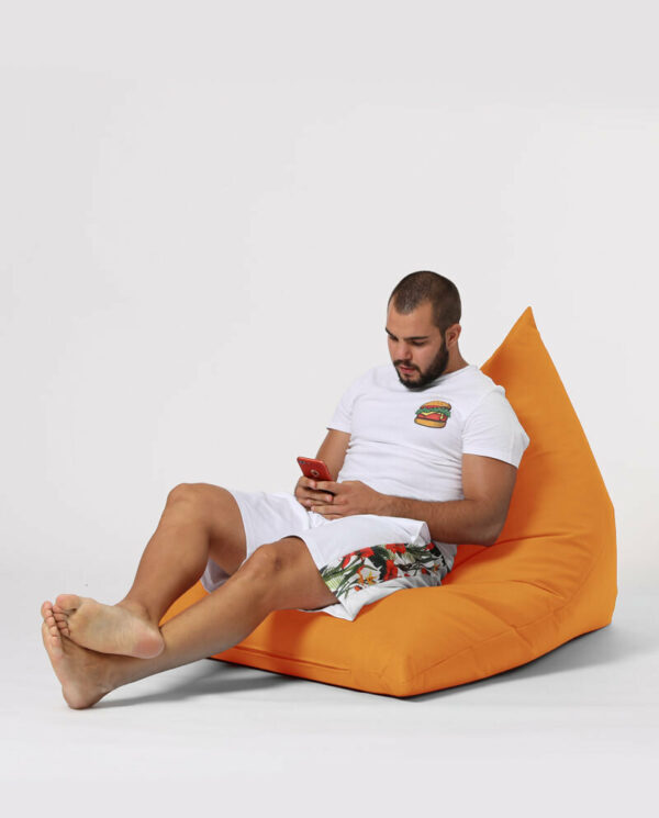 Pyramid Big Bed Pouf - Oranžna