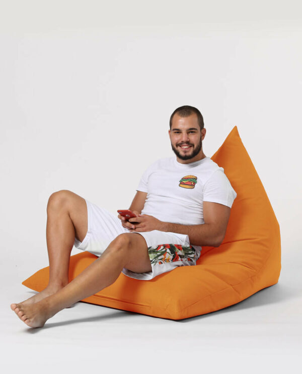 Pyramid Big Bed Pouf - Oranžna