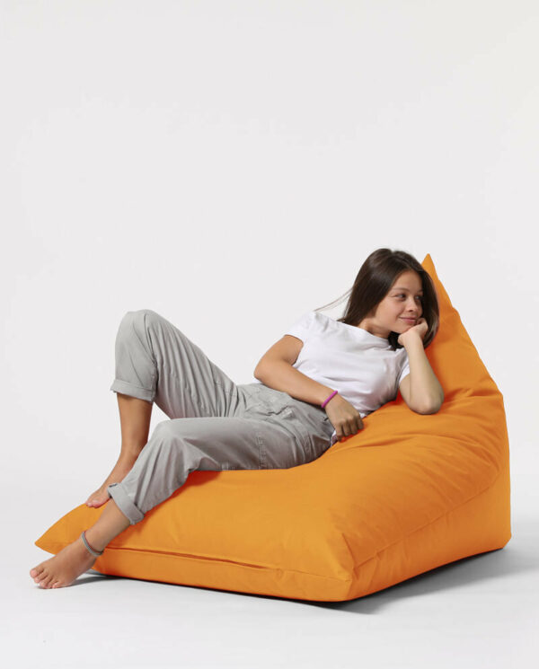 Pyramid Big Bed Pouf - Oranžna