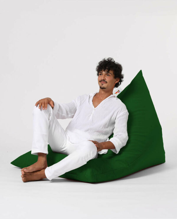 Pyramid Big Bed Pouf - Zelena