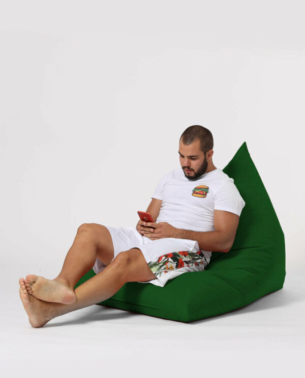 Pyramid Big Bed Pouf - Zelena
