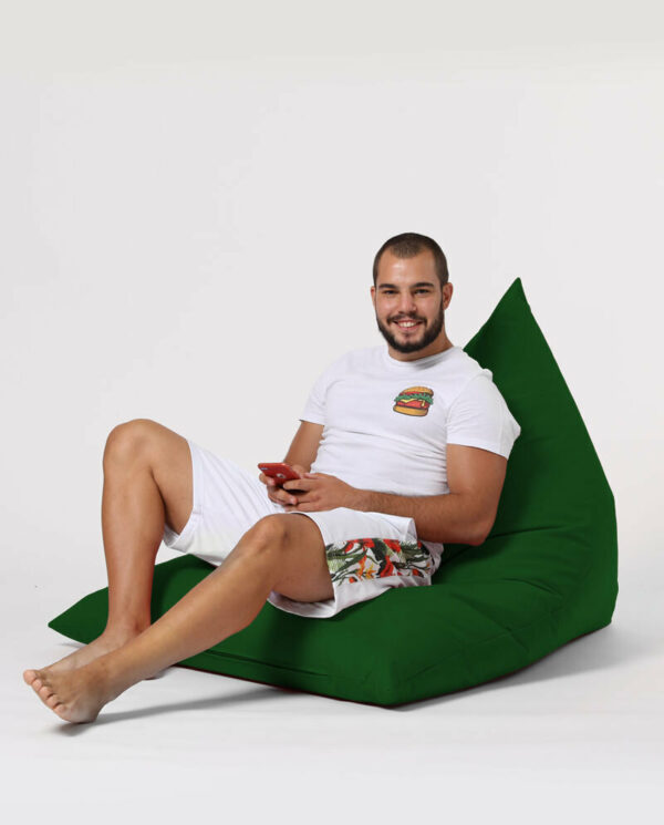 Pyramid Big Bed Pouf - Zelena