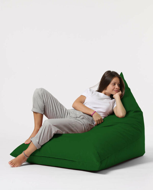 Pyramid Big Bed Pouf - Zelena