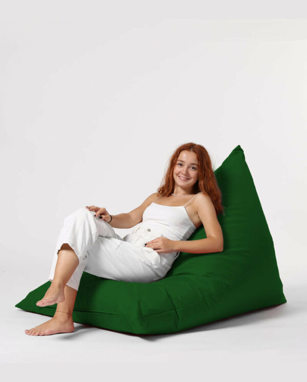 Pyramid Big Bed Pouf - Zelena