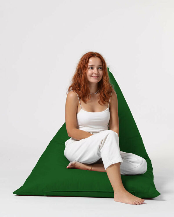 Pyramid Big Bed Pouf - Zelena