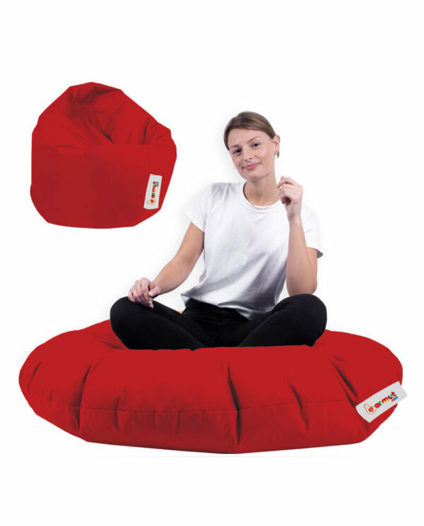 Iyzi 100 Cushion Pouf - Rdeča