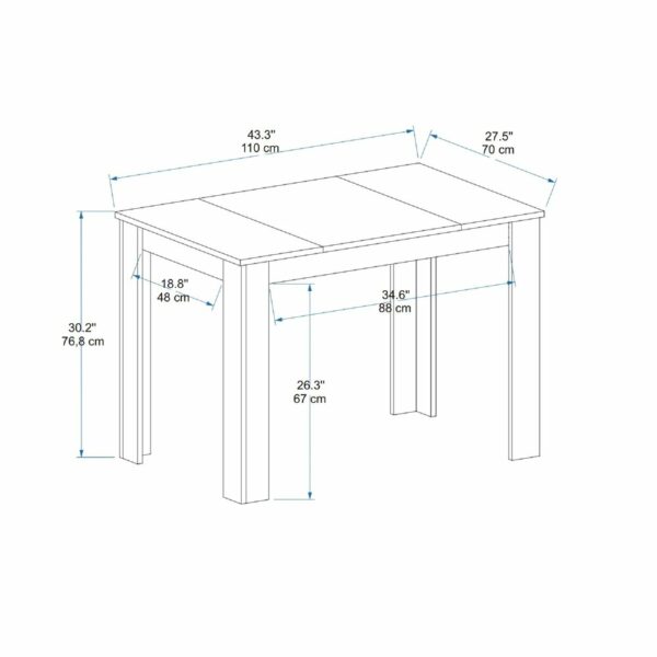 Jedilniška miza Linus 1100 - Bež