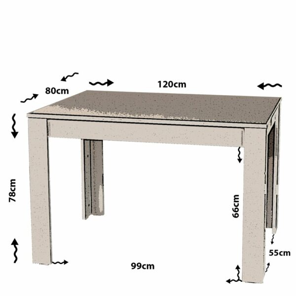 Jedilniška miza Single 120 - Oreh