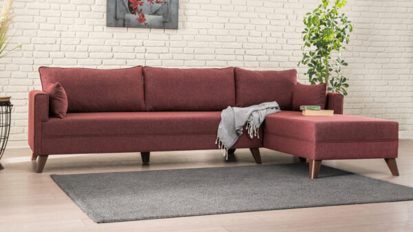 Sedežna Bella Corner Sofa Right 1 - Rdeča