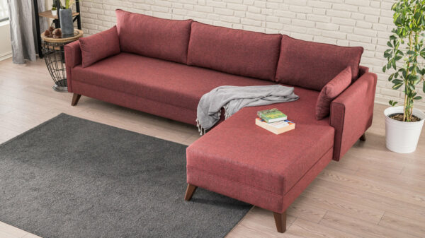 Sedežna Bella Corner Sofa Right 1 - Rdeča