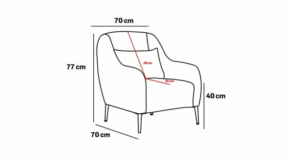 Fotelj Venus 1-Seat - Siva