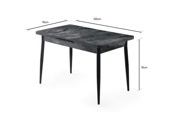 Jedilniška miza Ay, raztegljiva - Antracit