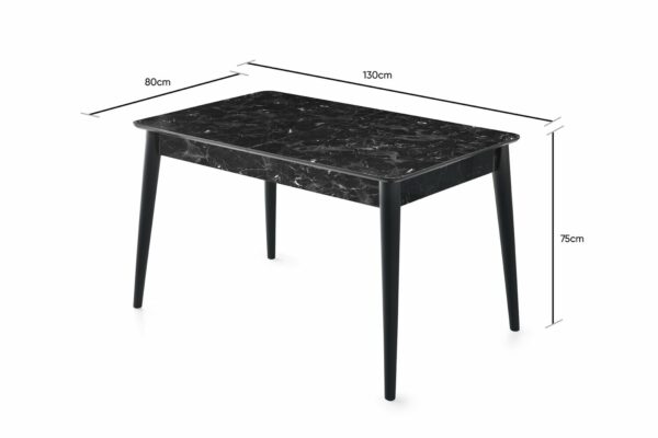 Jedilniška miza Lotus, raztegljiva - Antracit