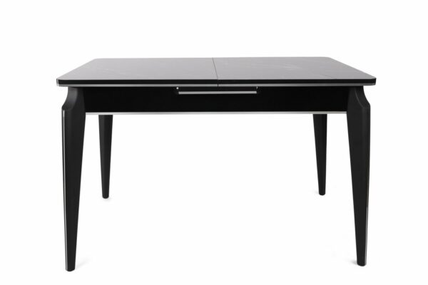 Jedilniška miza Star, raztegljiva - Črna /Srebrna