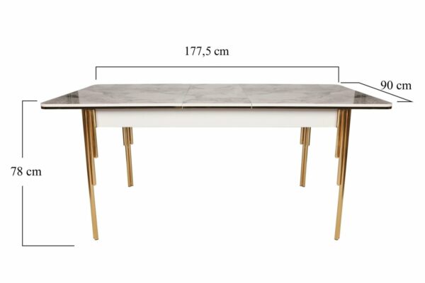 Jedilniška miza Damla 1102, raztegljiva