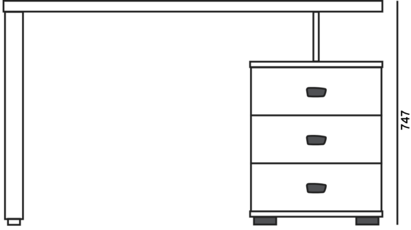 Pisači stol All Room Concept, više boja - Bjela/Bjela