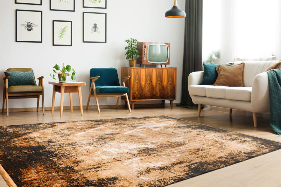 Tkana preproga Elysee ELY 904 gold, več dimenzij - 80 x 150 cm