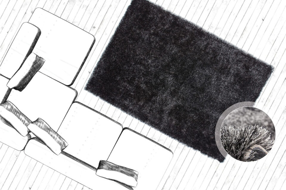 Preproga kosmatinec Twist TWI 600 anthracite, več dimenzij - 80 x 150 cm