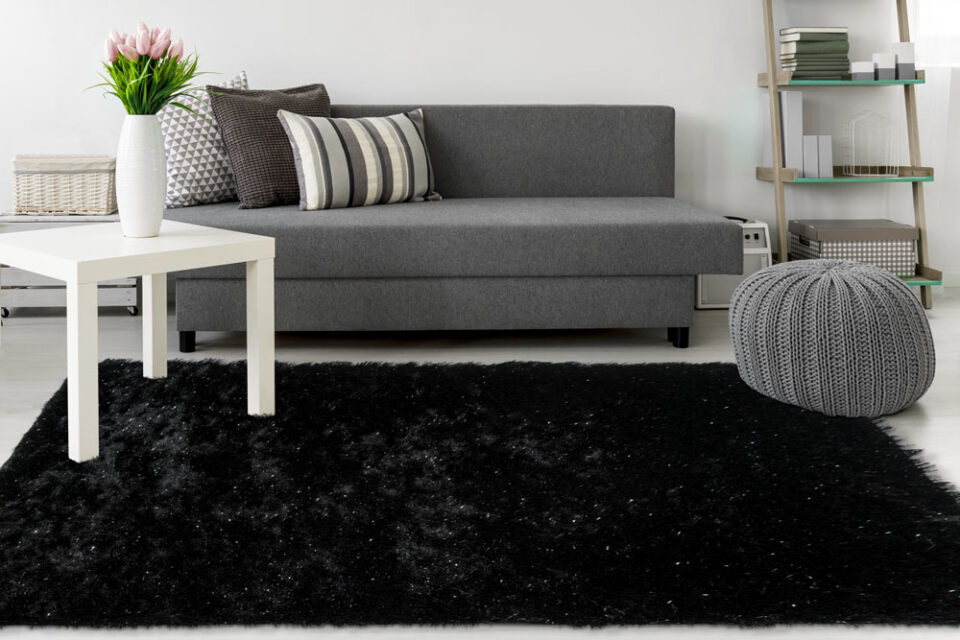 Preproga kosmatinec Twist TWI 600 black, več dimenzij - 80 x 150 cm