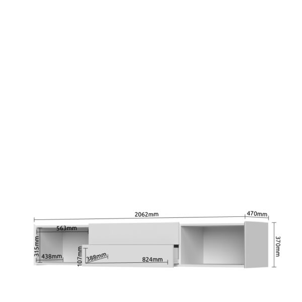 Tv Komoda SKY 45,  TV206-2K2F/S45