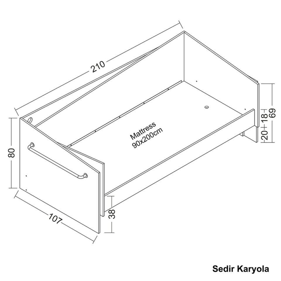 Kavč postelja Pax 90 x 200