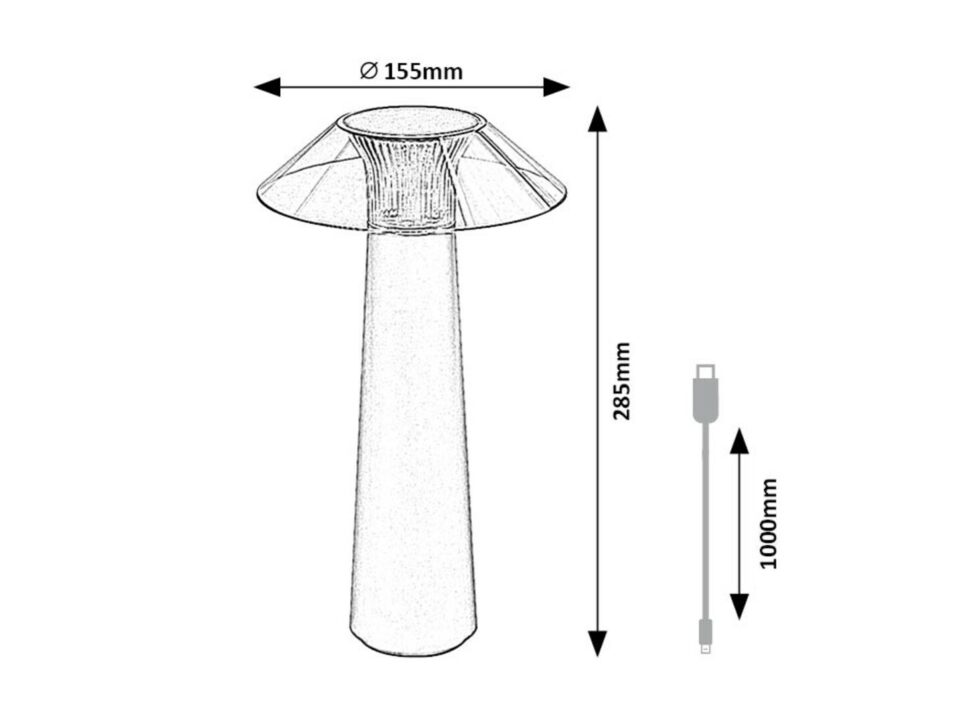 Prenosna namizna/zunanja svetilka Assen 77062, USB polnjenje