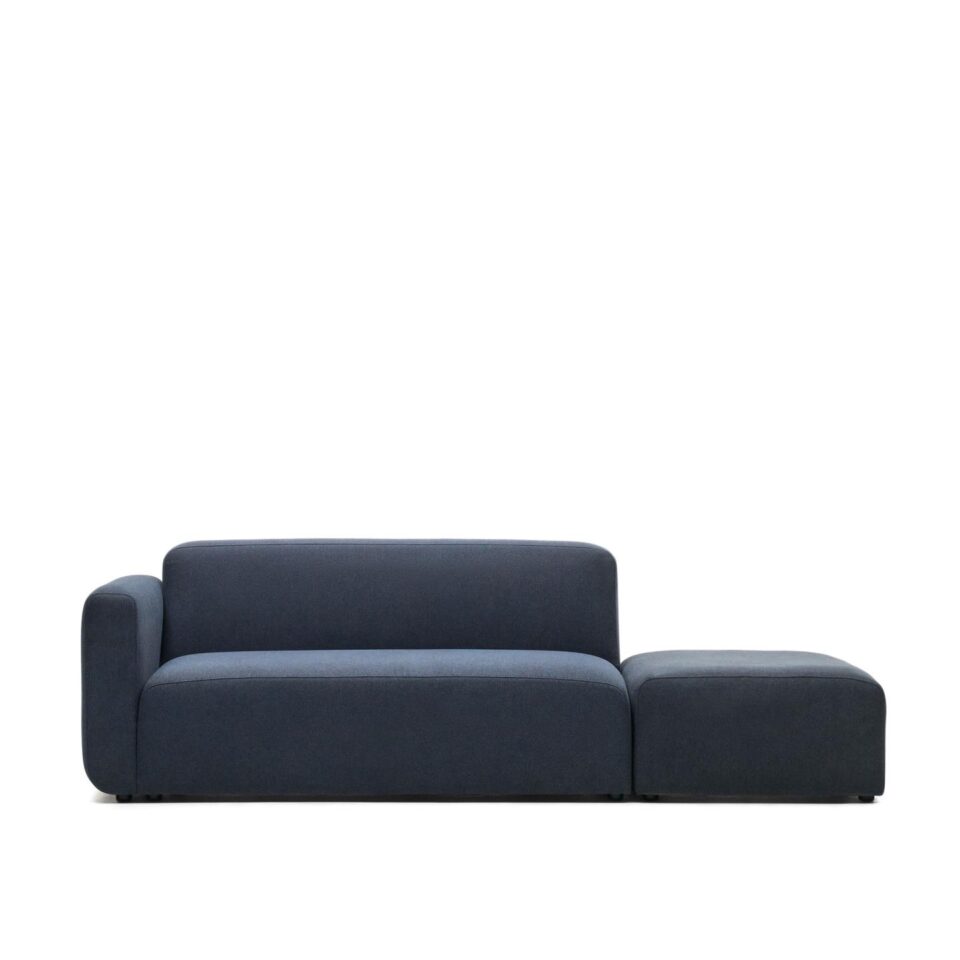 Dvosed Neom z levim naslonom za roke v modri barvi - 244 cm