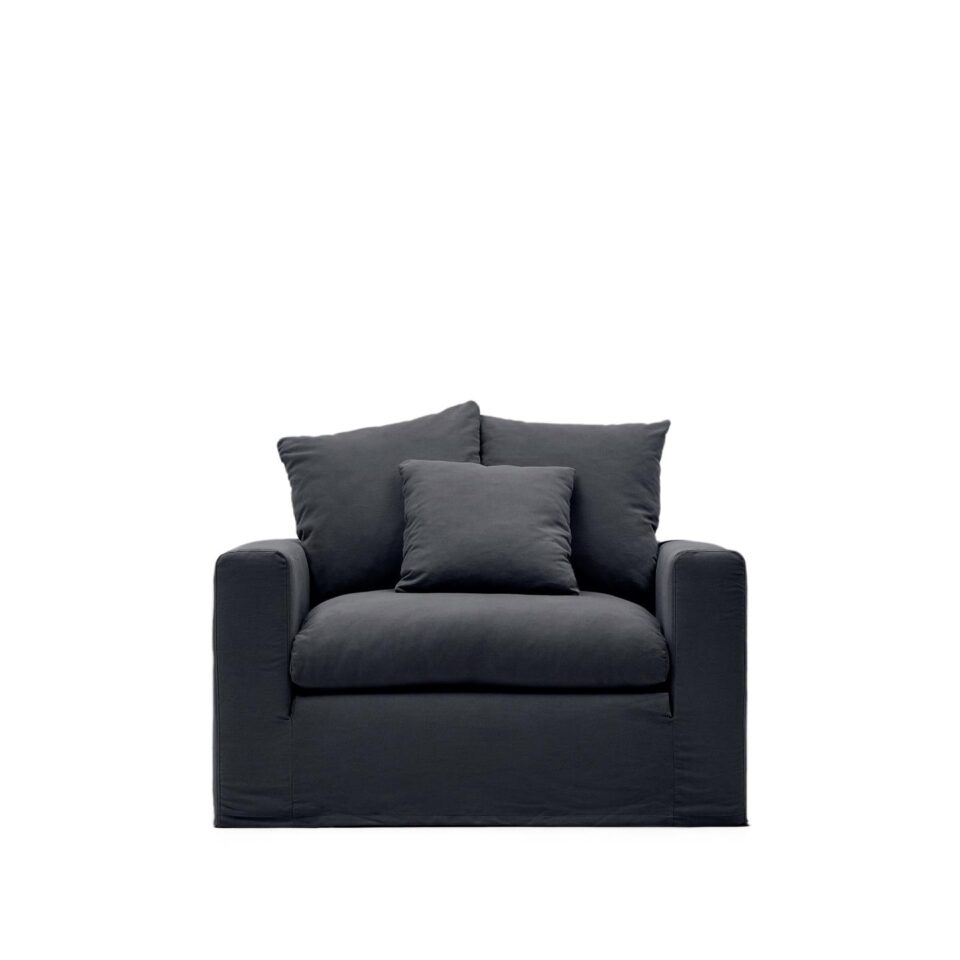 Fotelj Nora v sivi barvi - 140 cm