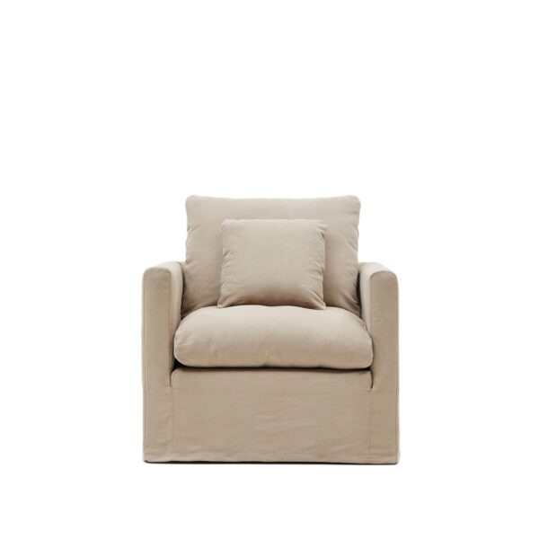 Fotelja Nora s jastukom u taupe boji – 92 cm