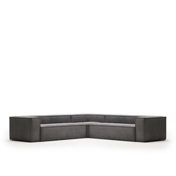 Kotna sedežna garnitura Blok v sivi barvi - 320 X 320 cm