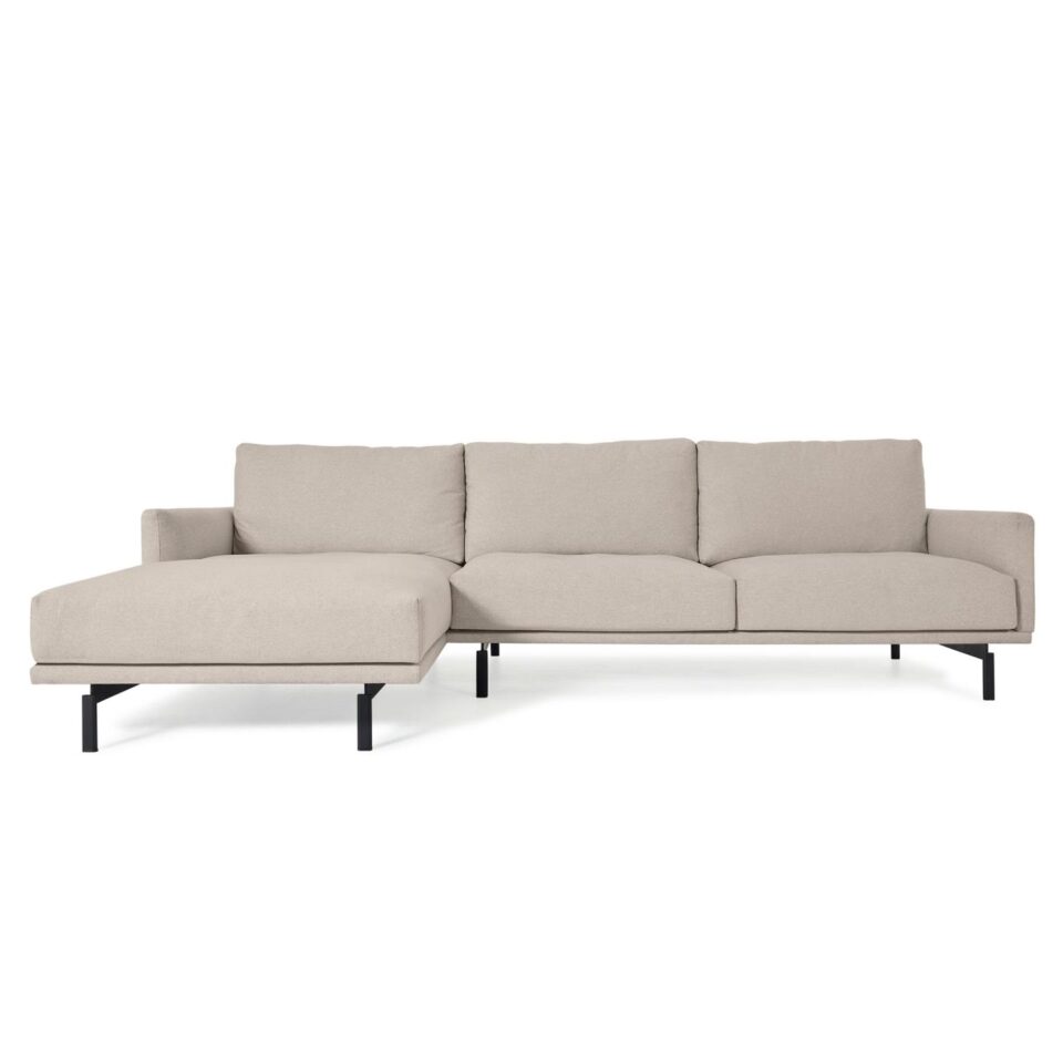 Trosed z levim počivalnikom Galene v bež barvi - 254 cm