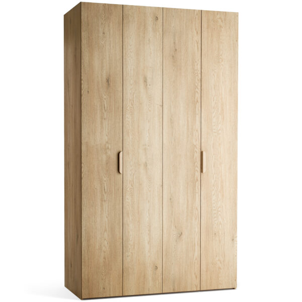 vgradna garderobna omara stor 140x240 dimenzije hrast