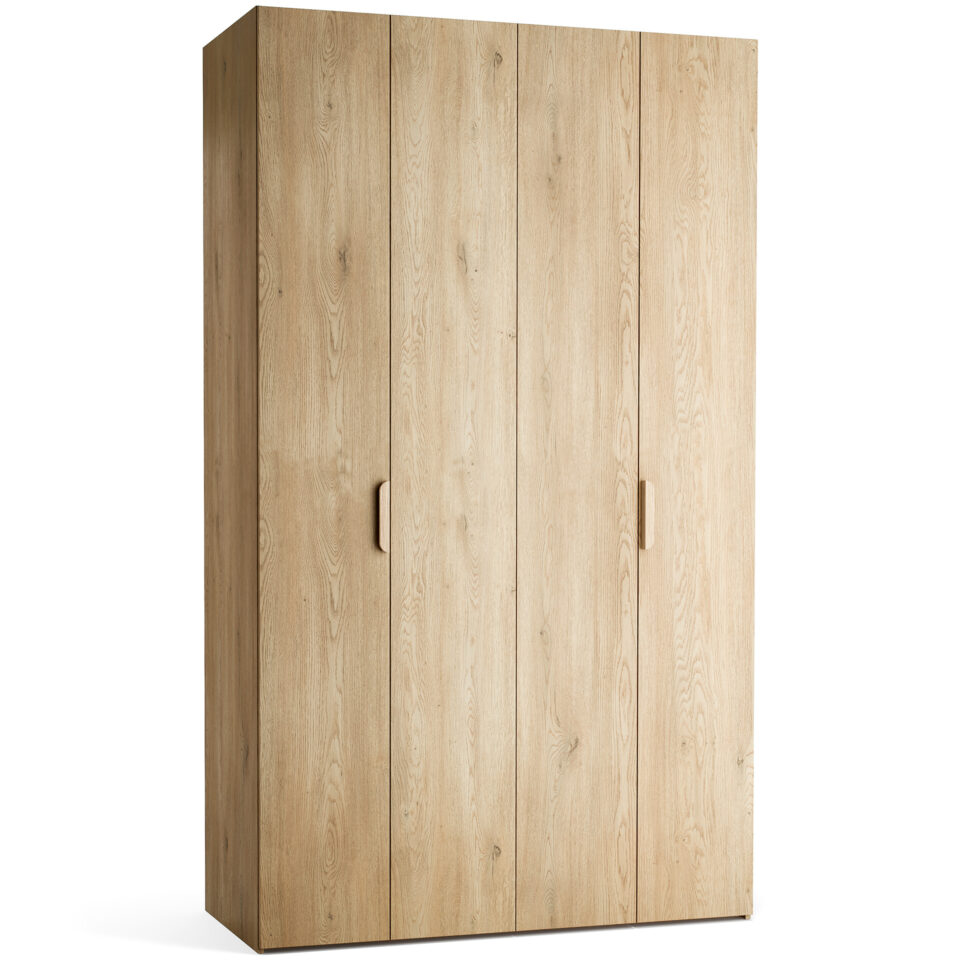 vgradna garderobna omara stor 140x240 dimenzije hrast