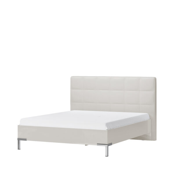 Bračni  Tapeciran drveni krevet Piano KR160V, bež