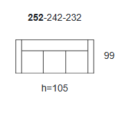 Raztegljivi trosed Asti 2