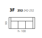 Raztegljivi trosed Kobe 1