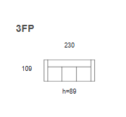 Raztegljivi trosed Flint 3FP 2