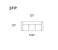 Raztegljivi trosed Peja 3FP 2