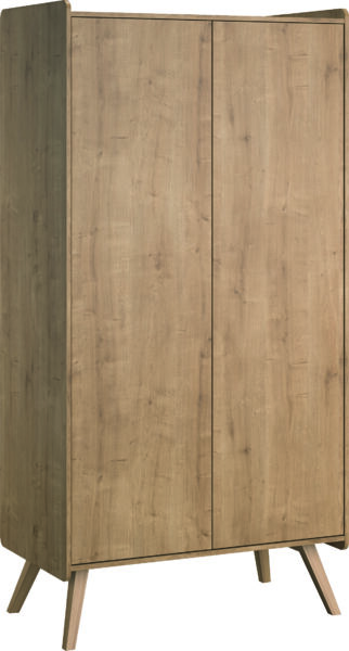 Dvodelna omara Vintage, bela ali hrast