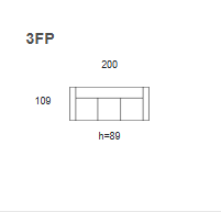 Raztegljivi trosed Kano 3FP 2