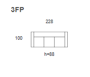 Raztegljivi trosed Reno 3FP 2