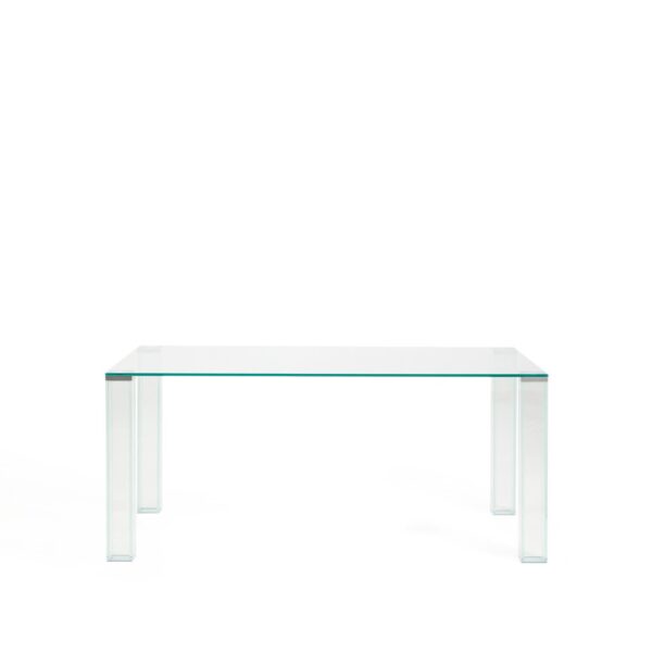 Steklena pravokotna jedilna miza Adularia dimenzije 160 x 90