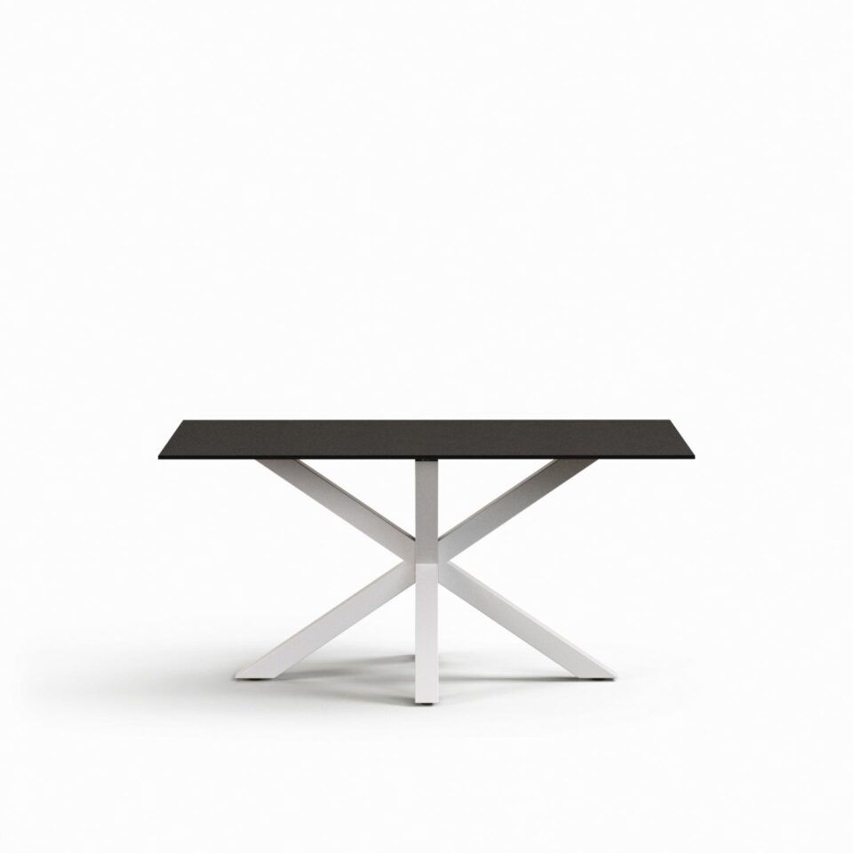 Steklena pravokotna jedilna miza Argo, dimenzije 160 x 90 cm