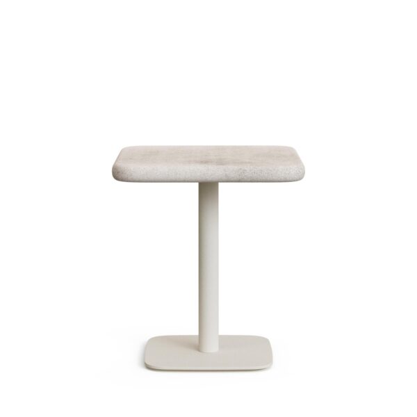 Visoka zunanja miza Dina iz cementa in jekla, dimenzije 70 x 70 cm