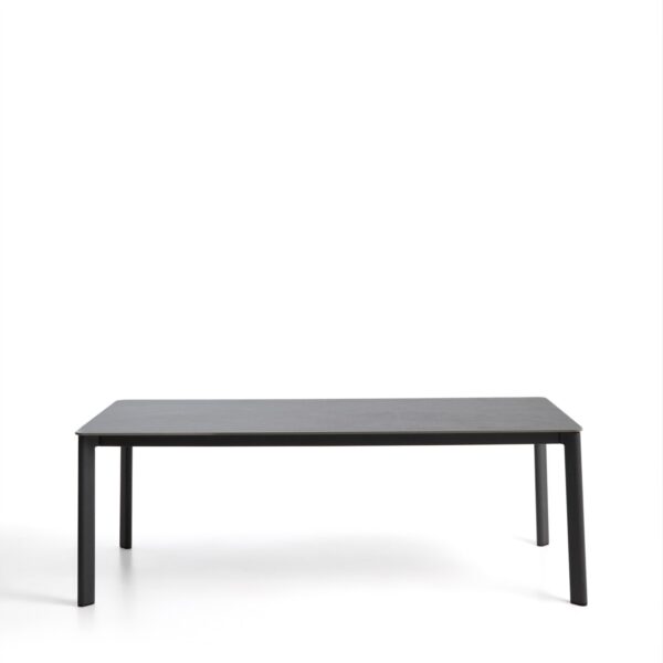 Zunanja kvadratna miza Anafi v sivi barvi