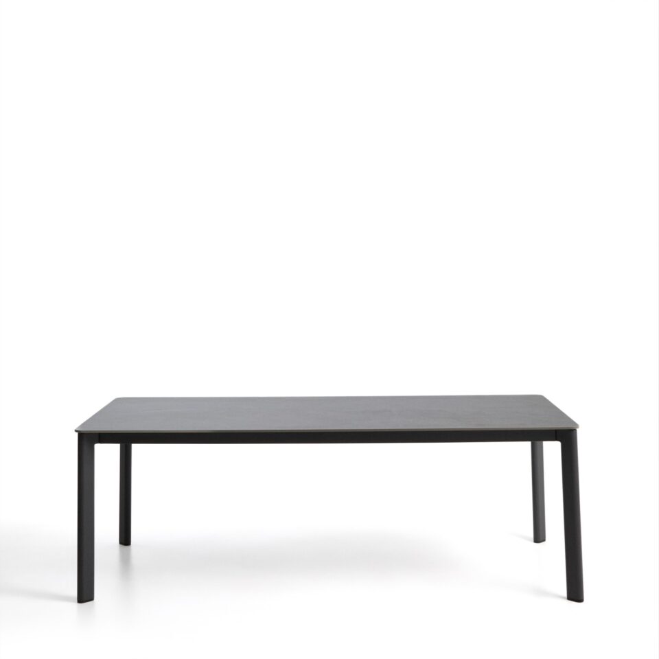 Zunanja kvadratna miza Anafi v sivi barvi