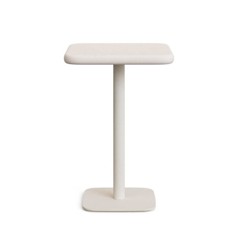 Zunanja visoka miza Dina iz cementa in jekla, dimenzije 70 x 70 x 99,5 cm