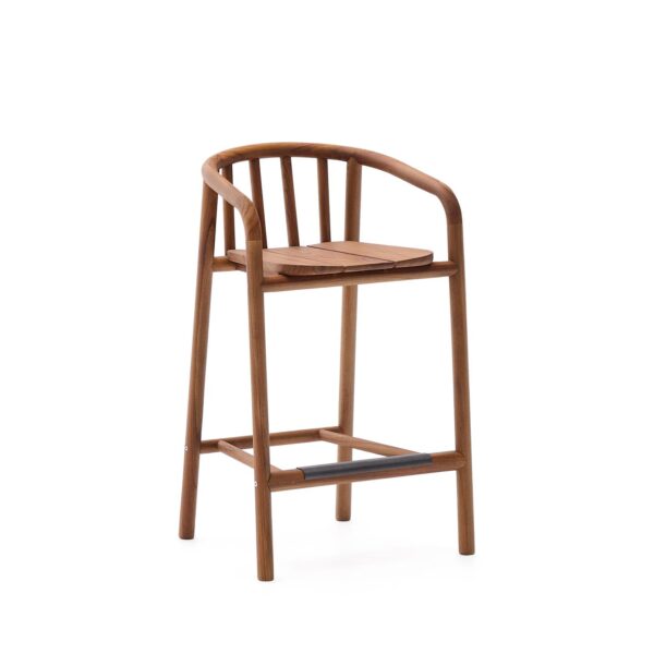 Dopultni barski stol Turqueta iz masivnega tikovega lesa 65 cm