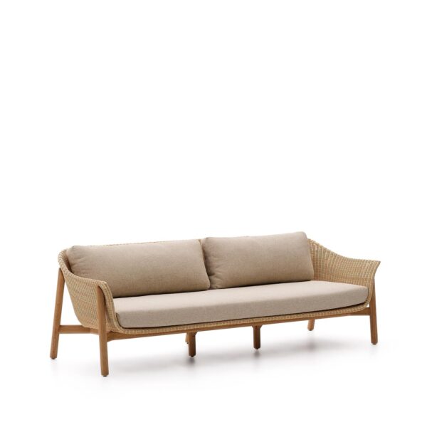 3-sed Galea iz masivnega tikovega lesa