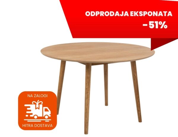 Eksponat jedilniška okrogla miza Nagano